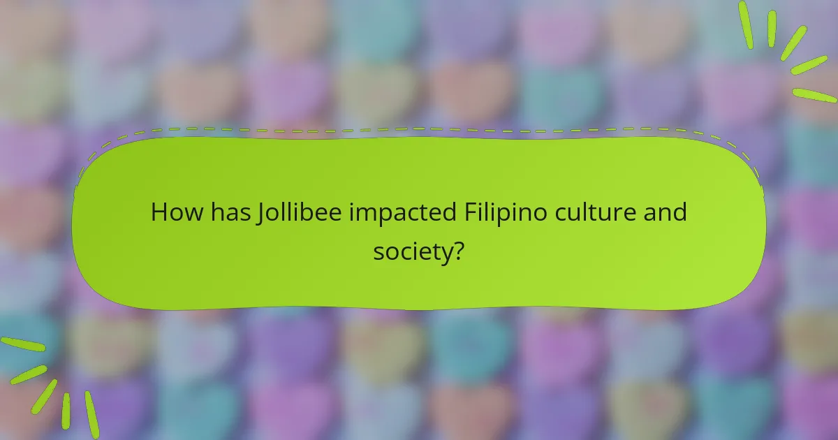How has Jollibee impacted Filipino culture and society?