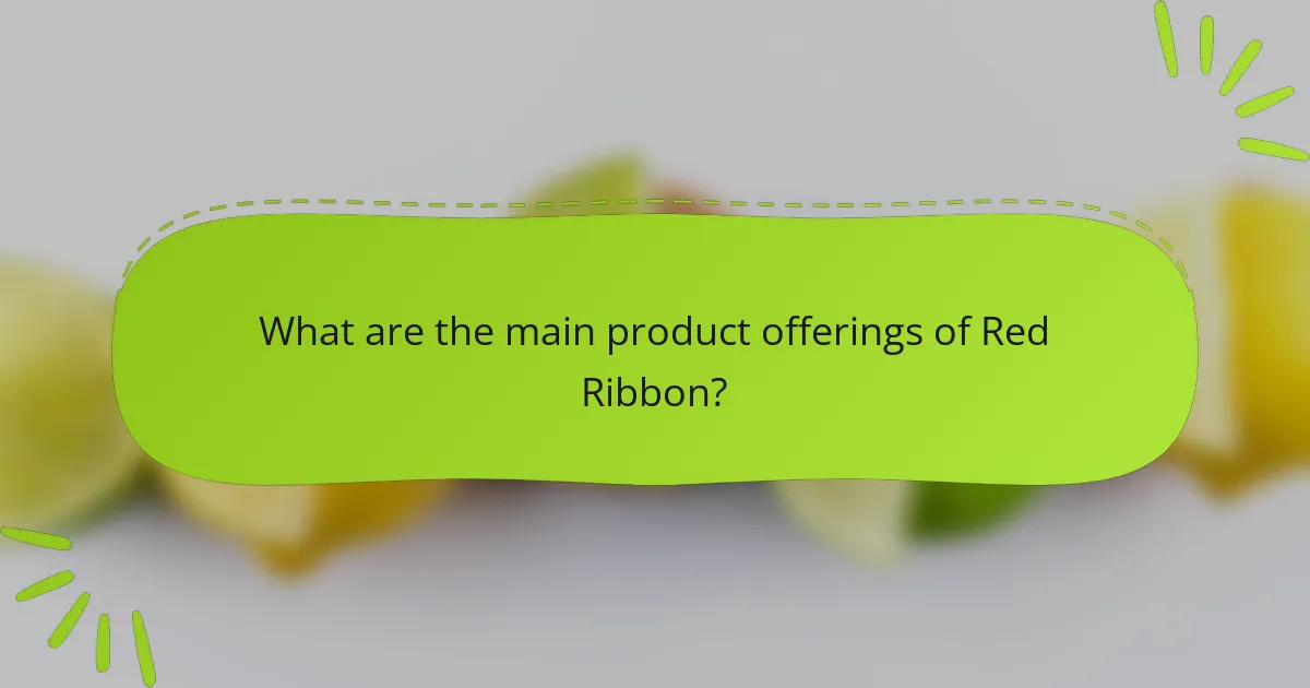 What are the main product offerings of Red Ribbon?